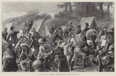 Auf dem Weg nach Klondike, Szene in der Nähe der Landungsbühne, Dyea von William Heysham Overend