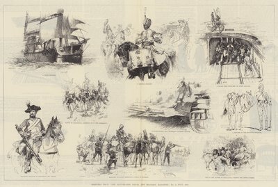 Skizzen aus The Illustrated Naval and Military Magazine, Nr. 1, Juli 1884 von William Heysham Overend