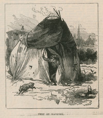 Skizzen des Zigeunerlebens; Zelt in Hackney von William Heysham Overend