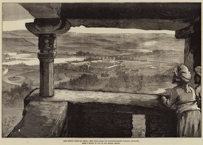 Der königliche Besuch in Indien, der Phul-Bagh oder Blumengarten-Palast, Gwalior von William Heysham Overend