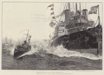 Die Sanspareil, Flaggschiff von Sir Michael Culme-Seymour, im Mittelmeer von William Heysham Overend