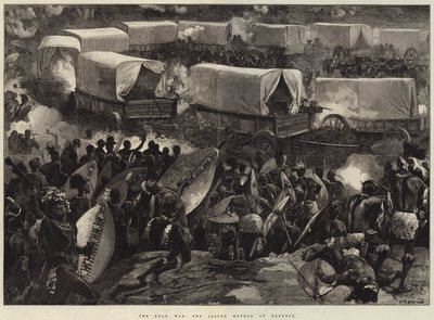 Der Zulukrieg, die Laager-Verteidigungsmethode von William Heysham Overend