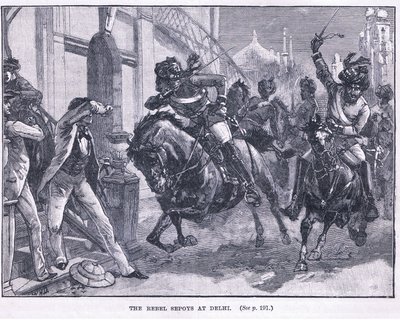 Die rebellischen Sepoys in Delhi 1857 n. Chr. von William Heysham Overend