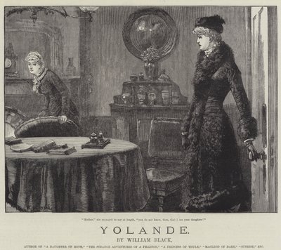 Yolande, von William Black von William Heysham Overend