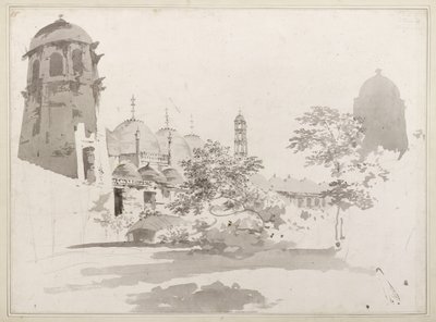Ansicht der Cuttera, gebaut von Jaffier Cawn in Murishidbad, um 1781 von William Hodges