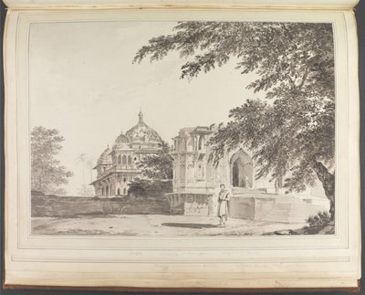 Ansicht der Moschee von Mounheer [Maner] von Südosten von William Hodges
