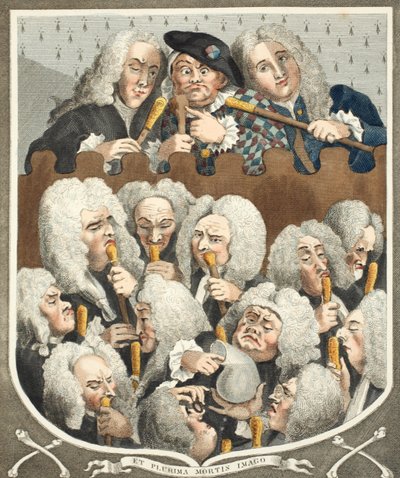 Eine Beratung von Ärzten oder Die Gesellschaft der Bestatter, Illustration aus 