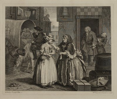 Der Lebensweg einer Dirne: Platte 1 von William Hogarth