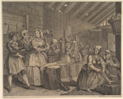 Der Lebensweg einer Dirne, Platte 4 von William Hogarth