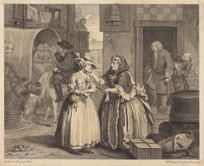 Der Lebensweg einer Dirne: Tafel 1 von William Hogarth
