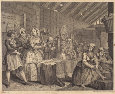 Der Lebensweg einer Dirne: pl.4 von William Hogarth