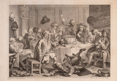 Eine moderne Mitternachtskonversation von William Hogarth