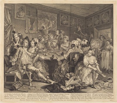 Der Lebenswandel eines Wüstlings: Tafel 3 von William Hogarth