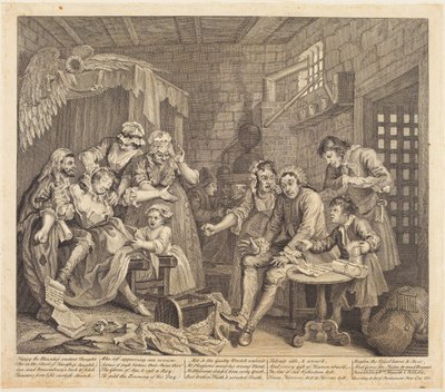 Der Lebensweg eines Wüstlings: Tafel 7 von William Hogarth