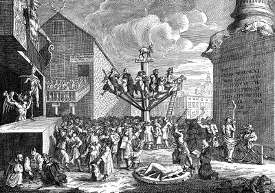Eine Satire auf die Südseegesellschaft, 1721 von William Hogarth