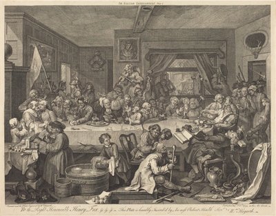 Ein Wahlbankett von William Hogarth