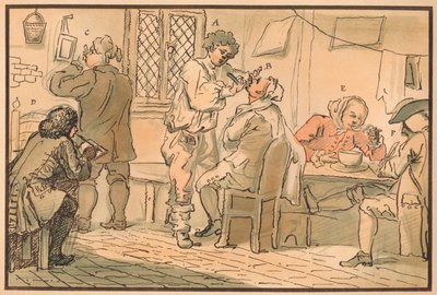 Frühstücksszene aus The Five Days Peregrination, 1732 von William Hogarth