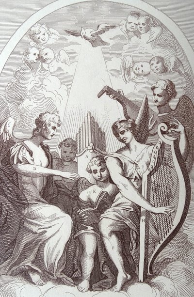 Burleske auf Kents Altarbild in St. Clement Danes von William Hogarth