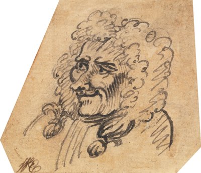 Grotesker Männerkopf von William Hogarth