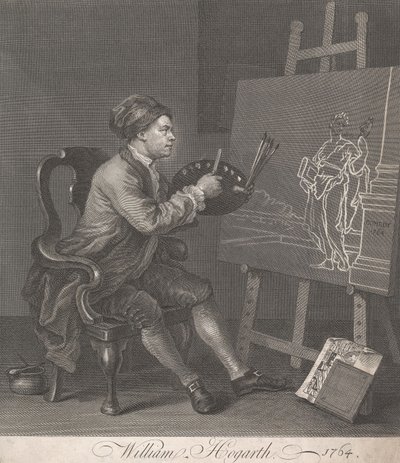 Hogarth malt die komische Muse von William Hogarth