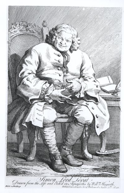 Porträt von Simon Fraser, Lord Lovat (ca. 1667-1747) 25. August 1746 von William Hogarth