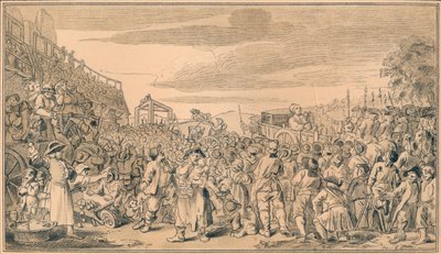 Skizze für Platte XI von Industrie und Müßiggang, 1747 von William Hogarth