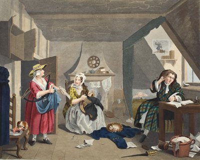 Der bedrängte Dichter, Illustration aus 