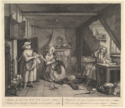 Der bedrängte Dichter von William Hogarth