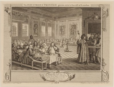 Der fleißige Lehrling wird reich und Sheriff von London von William Hogarth
