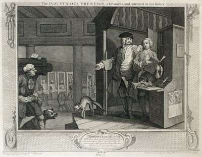 Der fleißige Lehrling, ein Favorit und vom Meister vertraut, Platte IV von 