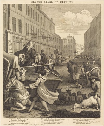 Die zweite Stufe der Grausamkeit von William Hogarth