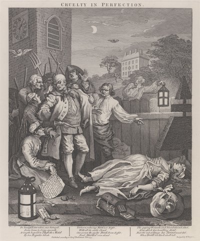 Die dritte Stufe der Grausamkeit: Grausamkeit in Vollendung von William Hogarth