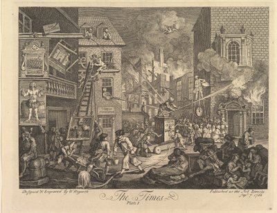 Die Zeiten, Platte 1 von William Hogarth