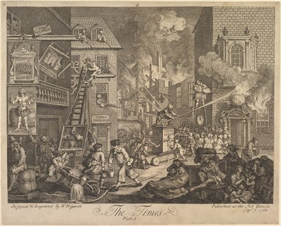 Die Zeiten, Platte 1 von William Hogarth