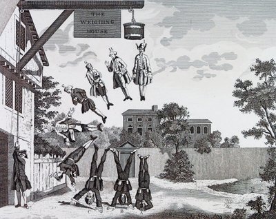 Das Wiegehaus. (absolute Schwerkraft) von William Hogarth von William Hogarth