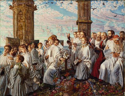 Maienmorgen am Magdalen College, Oxford, Alte jährliche Zeremonie von William Holman Hunt