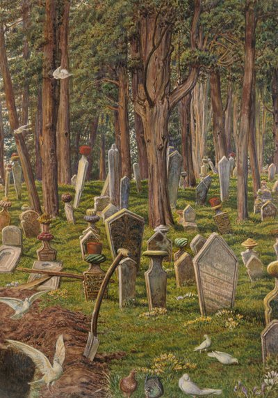 Die schlafende Stadt: der Friedhof von Pera, Konstantinopel von William Holman Hunt