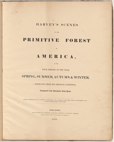 Harveys Szenen des Urwaldes von William James Bennett, after George Harvey