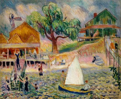 Das grüne Strandhaus, Bellport, Long Island, ca. 1911-1916 von William James Glackens