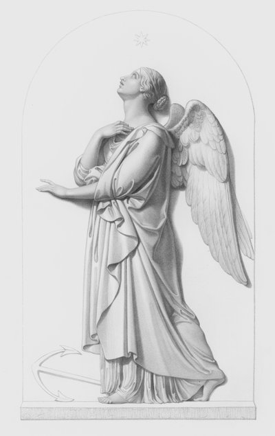 Hoffnung, graviert von W Roffe nach dem Basrelief von J Gibson, RA von William John Roffe