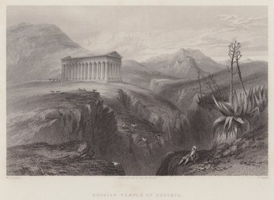 Griechischer Tempel in Segesta von William Leighton Leitch