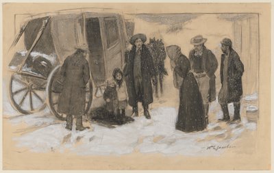 Skizze für "Weihnachten am Fluss" von William Leroy Jacobs