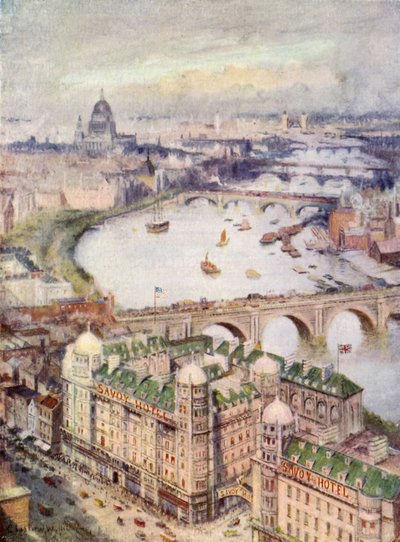 Blick vom Savoy Hotel nach Osten von William Lionel Wyllie