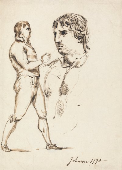 Porträt des Pugilisten Johnson von William Lock Ii