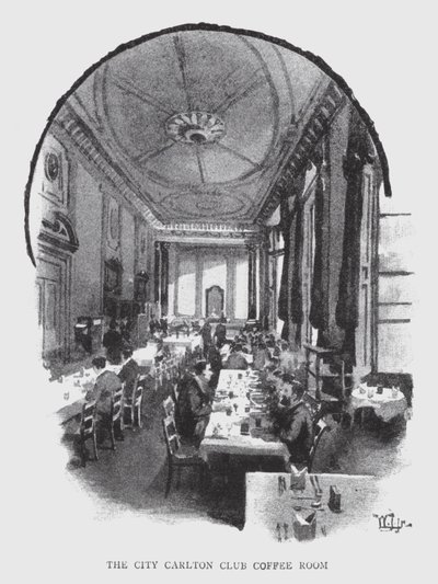 Der City Carlton Club Coffee Room von William Luker
