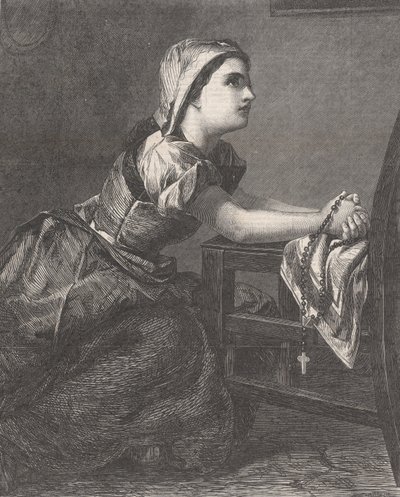 La Prière, aus Illustrated London News, 2. März 1867 von William Luson Thomas