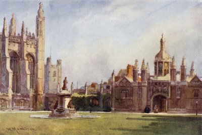 Kings College Kapelle und der Eingangshof, von den Fellows Gebäuden von William Matthison