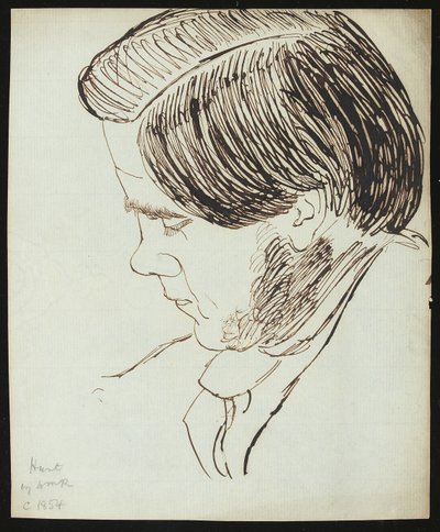 Porträt von William Holman Hunt, 1854 von William Michael Rossetti