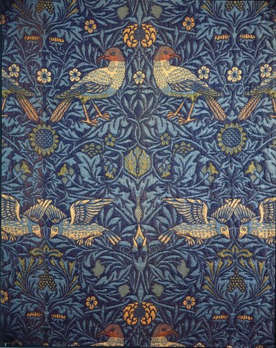 Vögel. Dekorativer Stoff, 1878 von William Morris