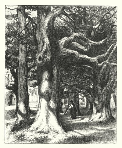 Der Weg zum Kapitelsaal (Stich) von William Paton Burton